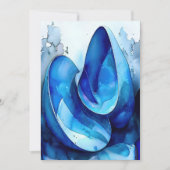 Cyan Seashell Whirl Dankeskarte (Vorderseite)