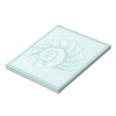 Cyan Shell Notizblock (Rotiert)