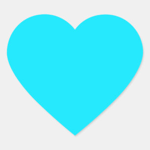 Cyan Sky Blue Color Anpassen Herz-Aufkleber