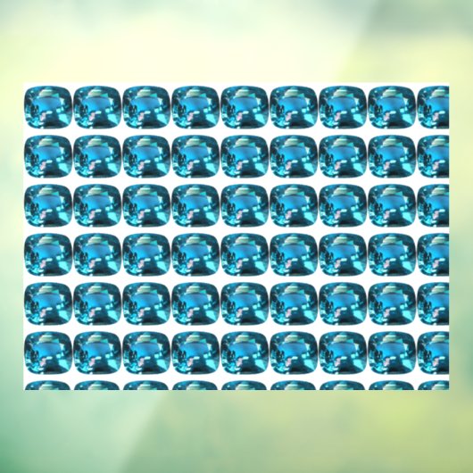 Cyan Sky Blue Fensteraufkleber (Blatt 3)