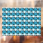 Cyan Sky Blue Fensteraufkleber (Blatt 2)