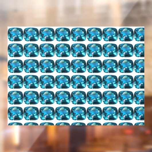 Cyan Sky Blue Fensteraufkleber (Blatt 2)