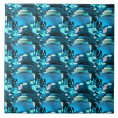 Cyan Sky Blue Fliese (Vorderseite)