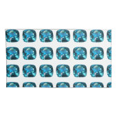 Cyan Sky Blue Kissenbezug (Rückseite-Rechts)