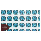 Cyan Sky Blue Kissenbezug (Vorderseite-Rechts)