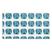 Cyan Sky Blue Kissenbezug (Rückseite-Links)