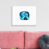 Cyan Sky Blue Leinwanddruck (Insitu (Wohnzimmer))