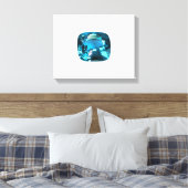 Cyan Sky Blue Leinwanddruck (Insitu (Schlafzimmer))