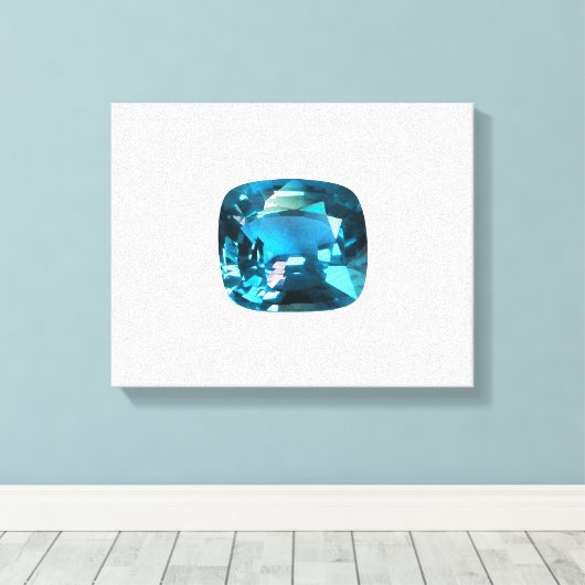 Cyan Sky Blue Leinwanddruck (Insitu (Holzboden))