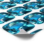 Cyan Sky Blue Poster (Ecke)