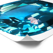Cyan Sky Blue Poster (Ecke)