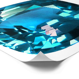 Cyan Sky Blue Poster