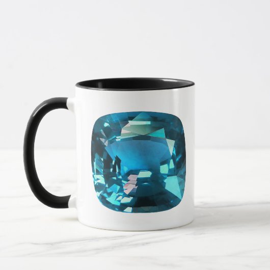 Cyan Sky Blue Tasse (Links)