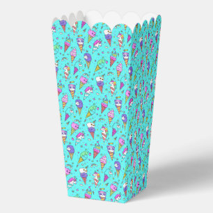 Cyan süßes Eiscreme kann Einhorn Muster Geschenkschachtel