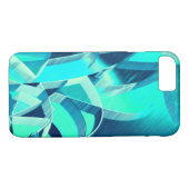 Cyan Tracks mit Drizzles auf aquamarinem Hintergru Case-Mate iPhone Hülle (Rückseite (Horizontal))