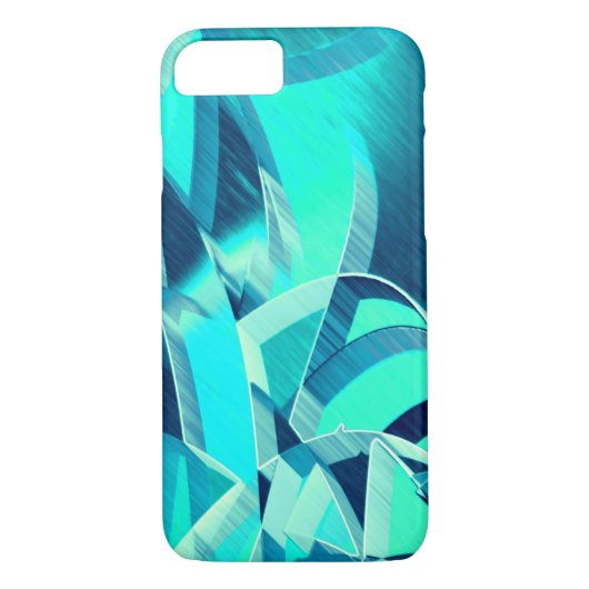 Cyan Tracks mit Drizzles auf aquamarinem Hintergru Case-Mate iPhone Hülle (Rückseite)