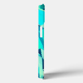 Cyan Tracks mit Drizzles auf aquamarinem Hintergru Case-Mate iPhone Hülle (Rückseite / Rechts)