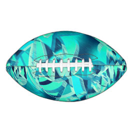 Cyan Tracks mit Drizzles auf aquamarinem Hintergru Football