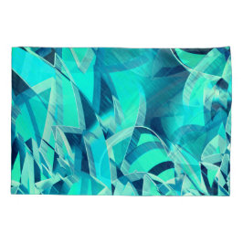 Cyan Tracks mit Drizzles auf aquamarinem Hintergru Kissenbezug