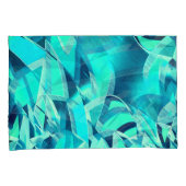 Cyan Tracks mit Drizzles auf aquamarinem Hintergru Kissenbezug (Vorderseite-Rechts)