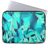 Cyan Tracks mit Drizzles auf aquamarinem Hintergru Laptopschutzhülle (Vorderseite)