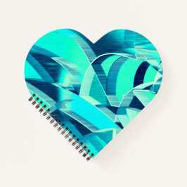 Cyan Tracks mit Drizzles auf aquamarinem Hintergru Notizblock