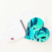 Cyan Tracks mit Drizzles auf aquamarinem Hintergru Notizblock (Innenseite)