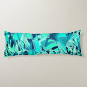 Cyan Tracks mit Drizzles auf aquamarinem Hintergru Seitenschläferkissen (Rückseite)