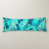 Cyan Tracks mit Drizzles auf aquamarinem Hintergru Seitenschläferkissen (Vorderseite)