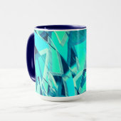 Cyan Tracks mit Drizzles auf aquamarinem Hintergru Tasse (Vorderseite Links)