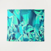 Cyan Tracks mit Drizzles auf aquamarinem Hintergru Wandteppich (Vorderseite (Horizontal))