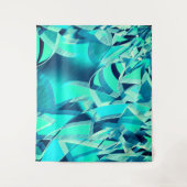 Cyan Tracks mit Drizzles auf aquamarinem Hintergru Wandteppich (Vorderseite)