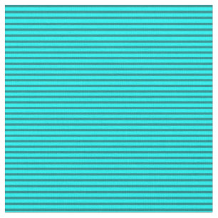 Cyan- und Aquamarin-Farbstreifen/Linienmuster Stoff