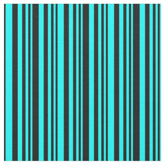 Cyan und Black Muster der Streifen Stoff (Nahaufnahme)