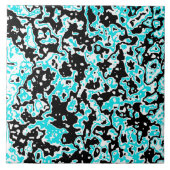 Cyan- und Black-Wirbel Fliese (Vorderseite)