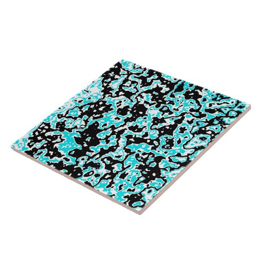 Cyan- und Black-Wirbel Fliese (Seite)