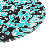 Cyan- und Black-Wirbel Schneidebrett (Ecke)