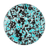 Cyan- und Black-Wirbel Schneidebrett (Vorderseite)