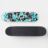 Cyan- und Black-Wirbel Skateboard (Horizontal)