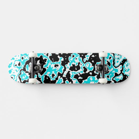 Cyan- und Black-Wirbel Skateboard (Horizontal)