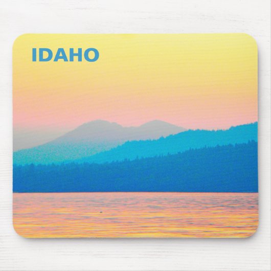 Cyan und Lachs Mousepad (Vorne)