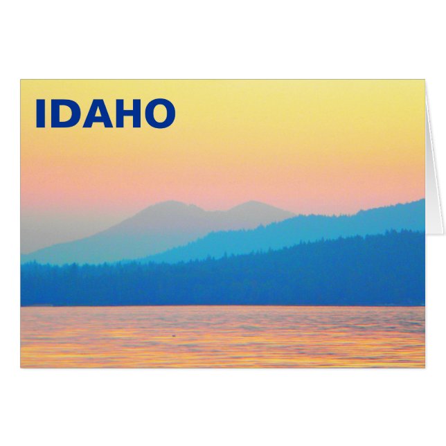 Cyan und Lachs Sunset (Vorderseite (Horizontal))