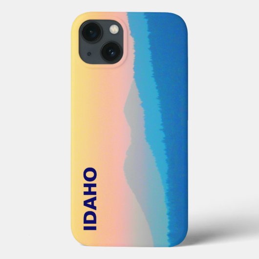 Cyan und Lachs Sunset Case-Mate iPhone Hülle (Rückseite)