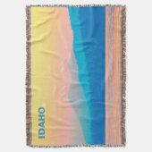 Cyan und Lachs Sunset Decke (Vorderseite Vertikal)