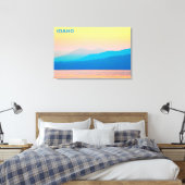 Cyan und Lachs Sunset Leinwanddruck (Insitu (Schlafzimmer))