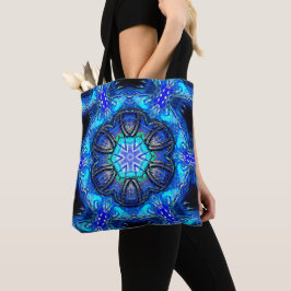 Cyan und sehr blau Kaleidoskop von Wachs Farbe thr Tasche