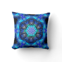 Cyan und sehr blau Kaleidoskop wachsender Farbe