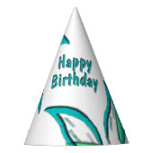 Cyan Wisps Partyhütchen (Vorderseite)