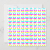 Cyan Yellow Magenta Mustaches (Letterpress style) Einladung (Rückseite)