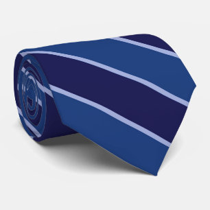 Cyanblaue Periwinkle-Stahlblaue diagonale Streifen Krawatte